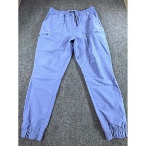 Jaanuu Scrub Jogger Pants Mens XL Periwinkle Blue J85002 Cargo Medical Stretch
